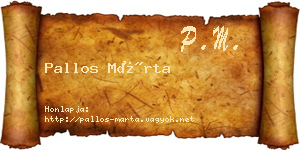 Pallos Márta névjegykártya